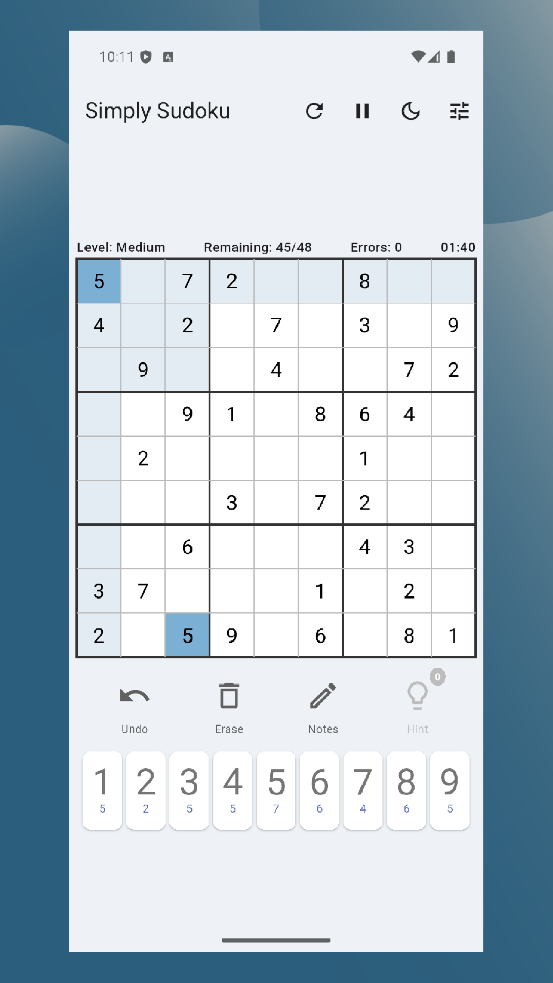 Simply Sudoku screenshot 04 ©F. Weiss
