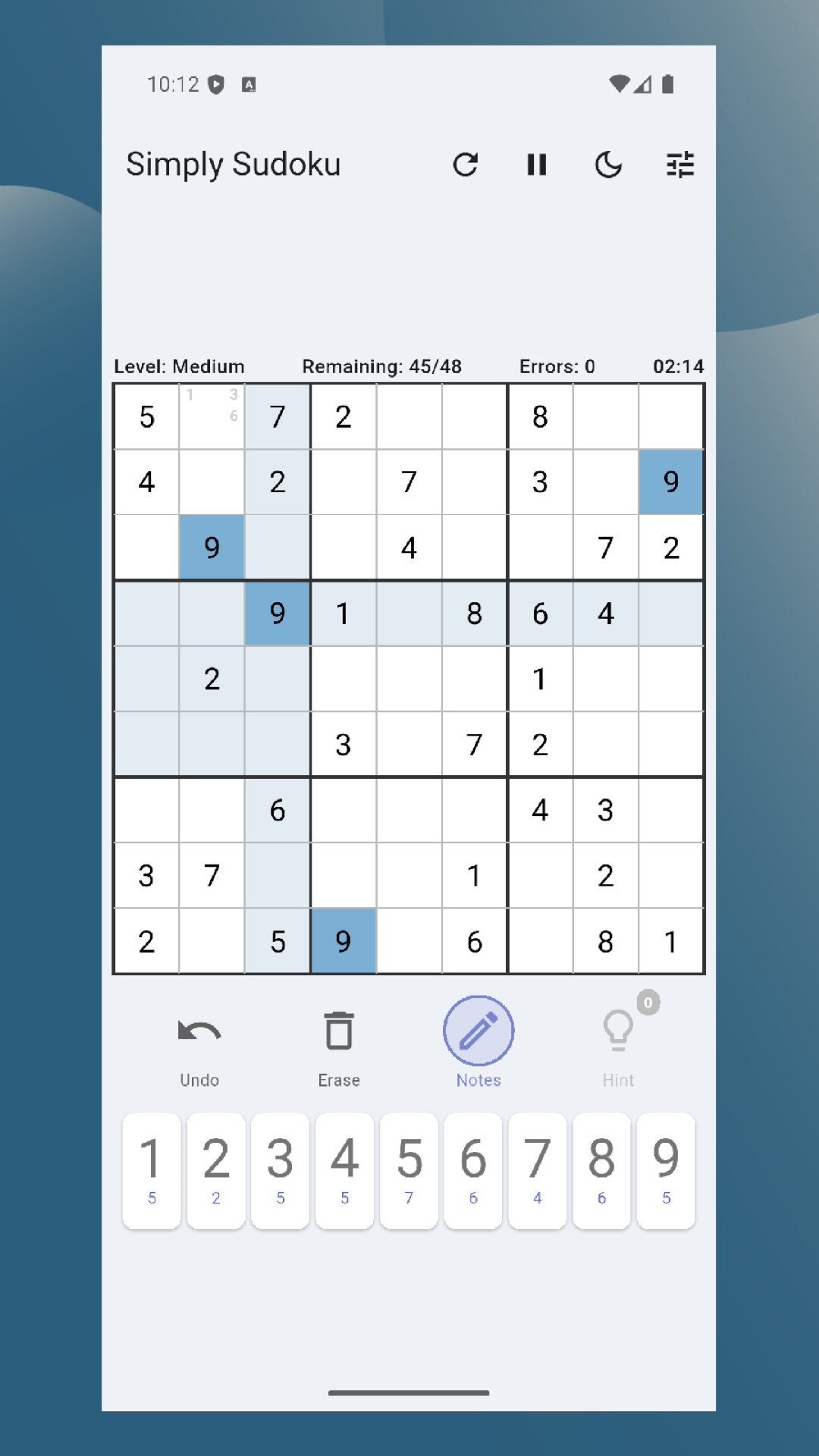 Simply Sudoku screenshot 05 ©F. Weiss